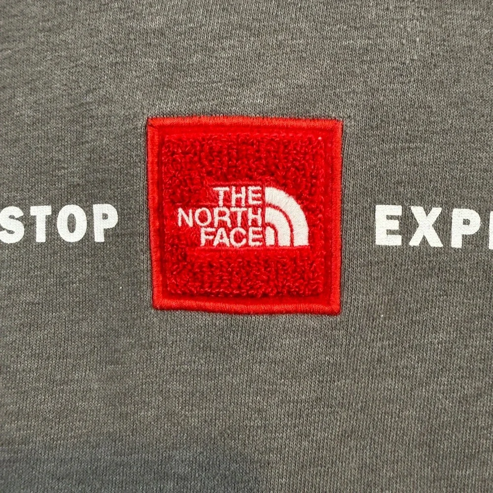 The North Face Hoodie Mens Medium Grey Never Stop Exploring Pullover Sweatshirt